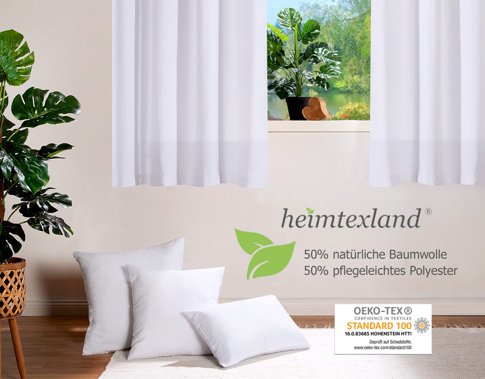 heimtexland Typ849 Kissenhülle 48x48 beere Baumwolle