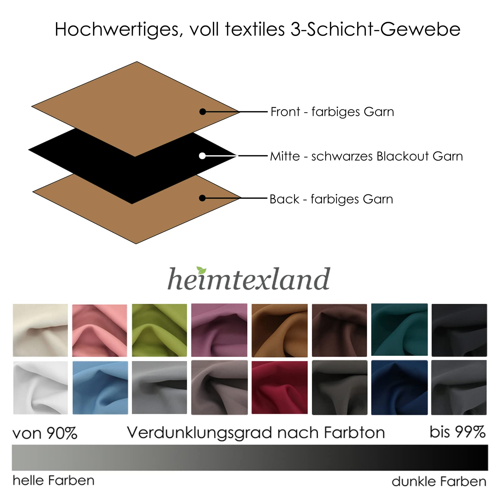 heimtexland Typ139 Ösenschal Camel-Braun 245x135 cm 2er Pack