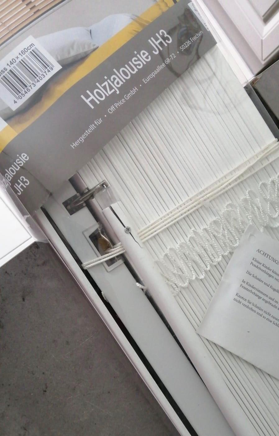 Sol Royal JH3 Holzjalousie 140x160 cm weiß lichtdicht