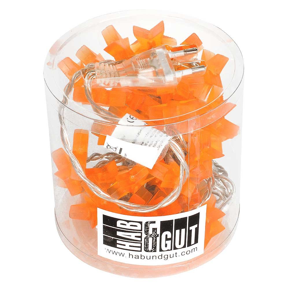HAB & GUT L004-O Lichterkette Stern Orange 5 m