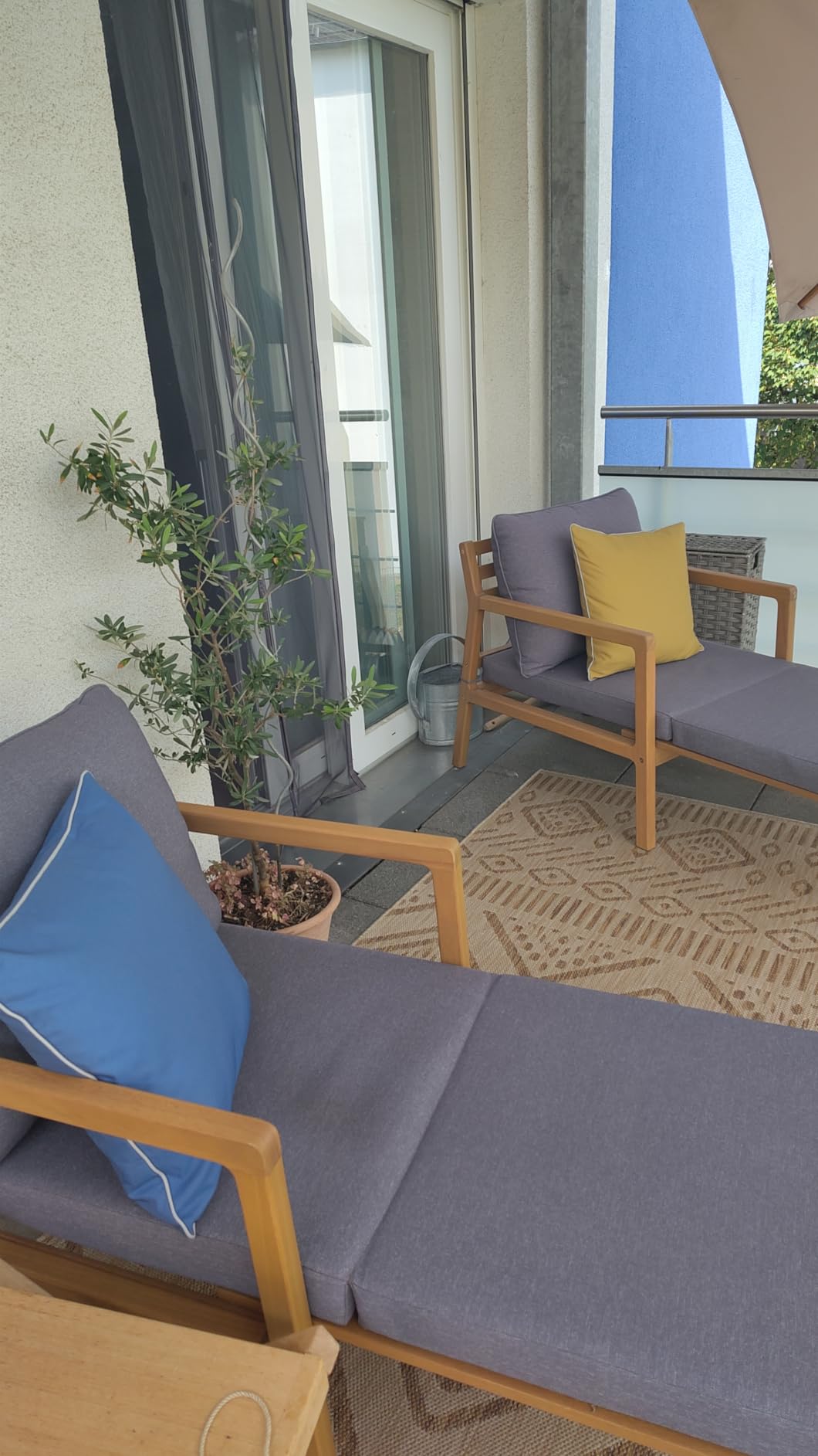 heimtexland Typ551 Lotus Outdoor-Kissen 45x45 cm taupe wasserabweisend