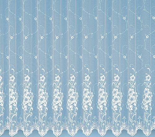 heimtexland Typ261 Store weiß 175x300 cm Jacquard Florentiner