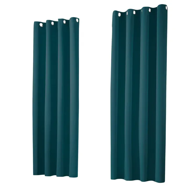 heimtexland Typ139 Thermo Vorhang 245x135 Dunkel-Petrol