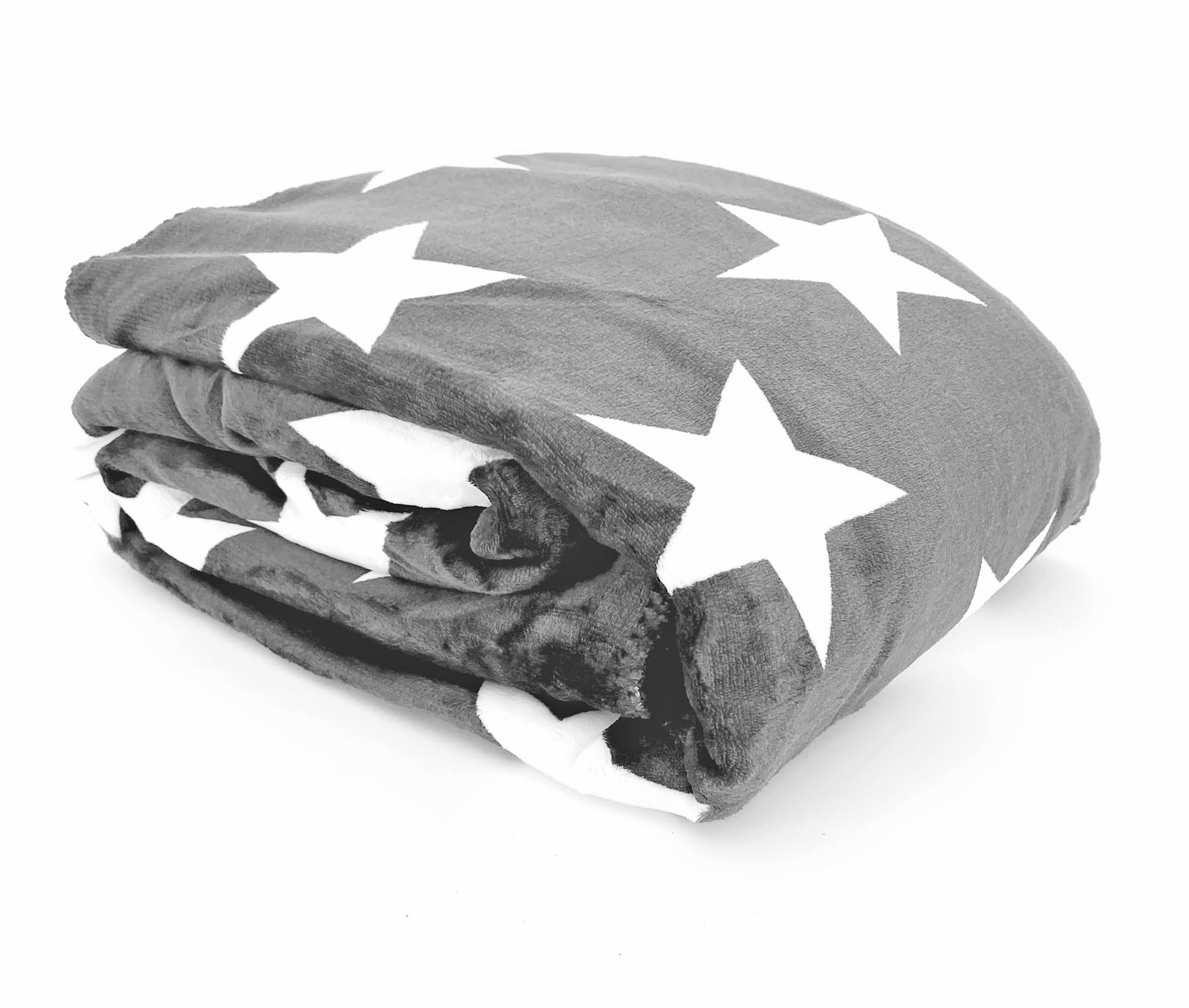 heimtexland Typ855 Kuscheldecke 150x200 Anthrazit Sterne Sherpa