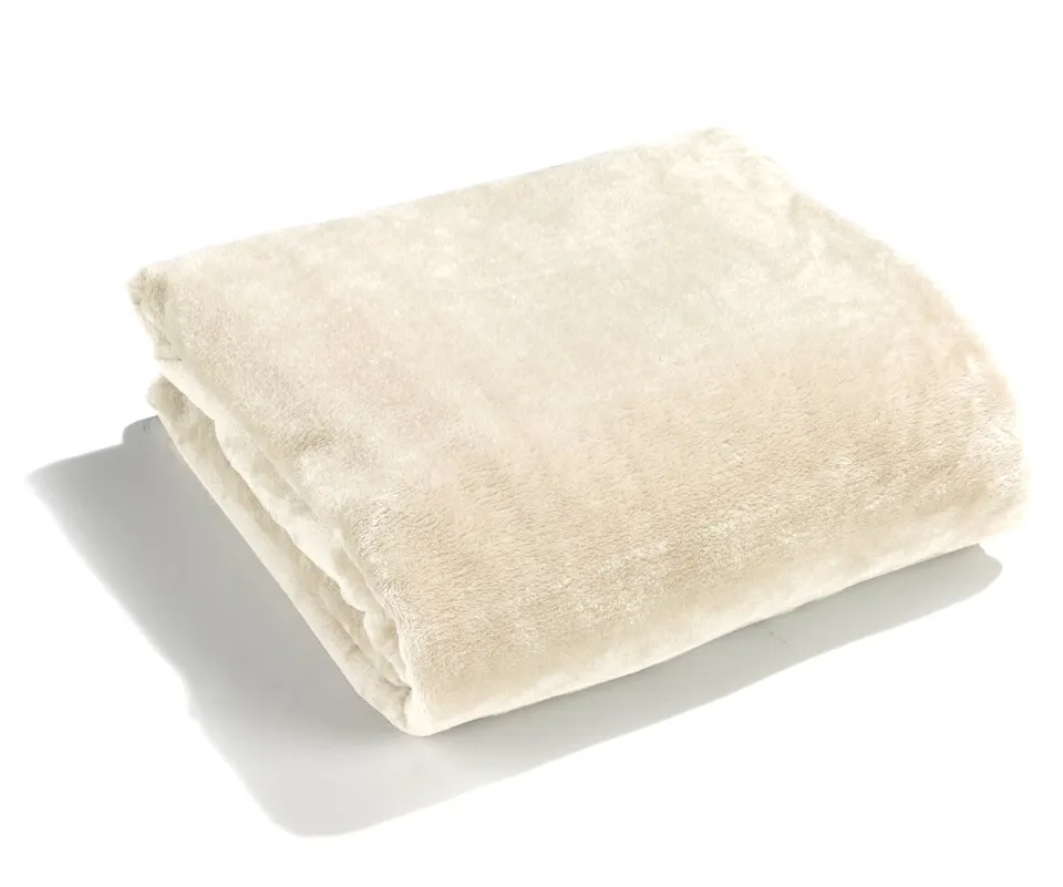 heimtexland Typ176 Kuscheldecke 150x200 creme Flanell