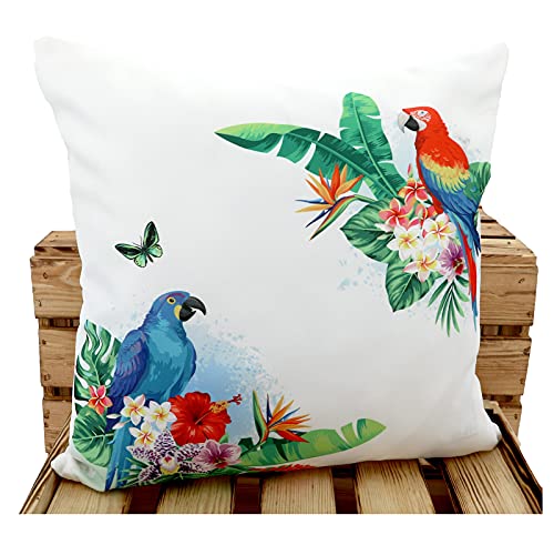 heimtexland Typ741 Outdoorkissen 45x45 Papagei wasserabweisend