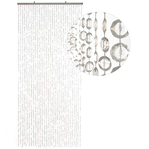 HAB & GUT DV0355 Türvorhang Diamanten Klar 90x200