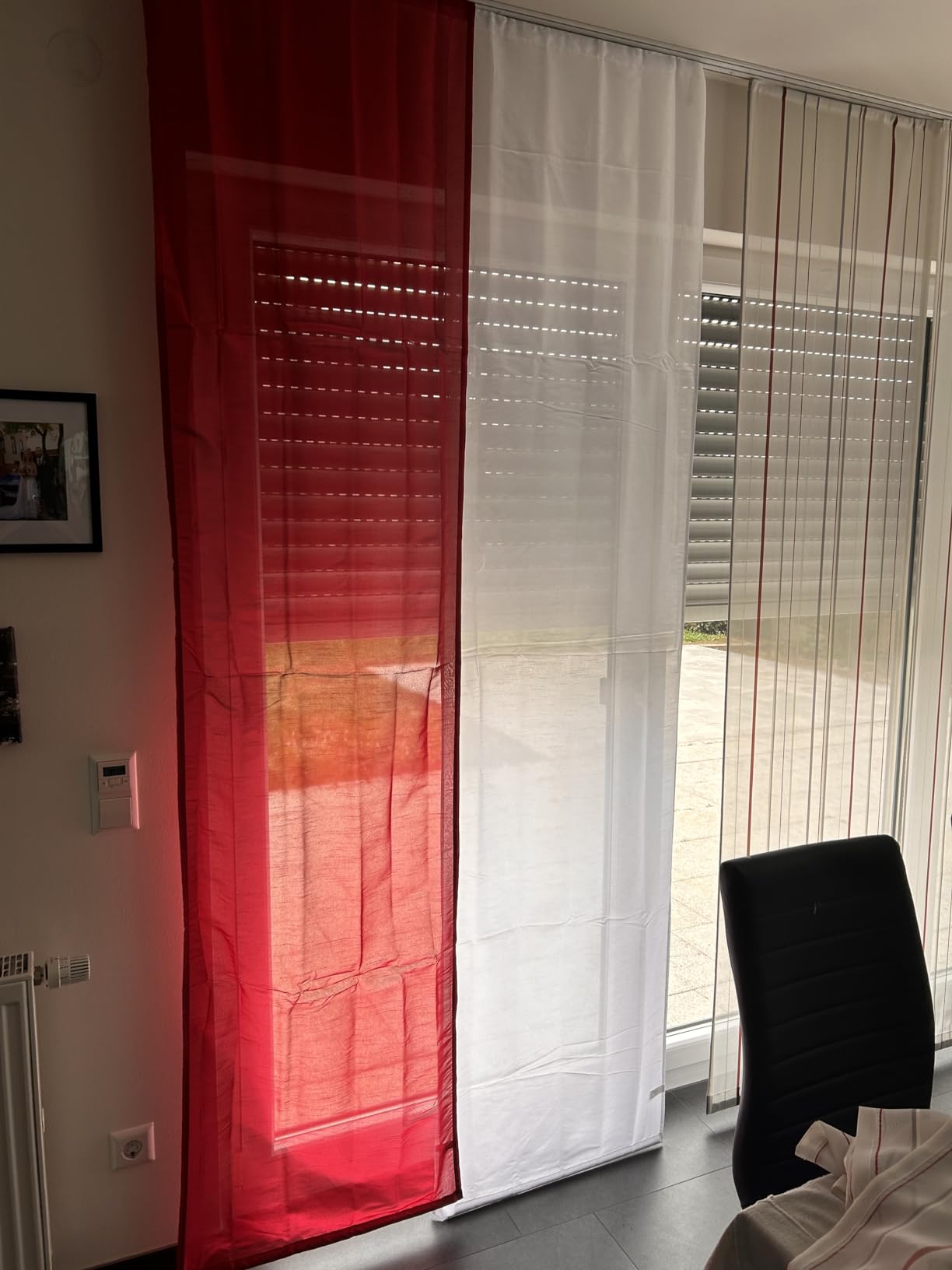 heimtexland Typ118 Schiebegardine 245x60 cm beere halbtransparent