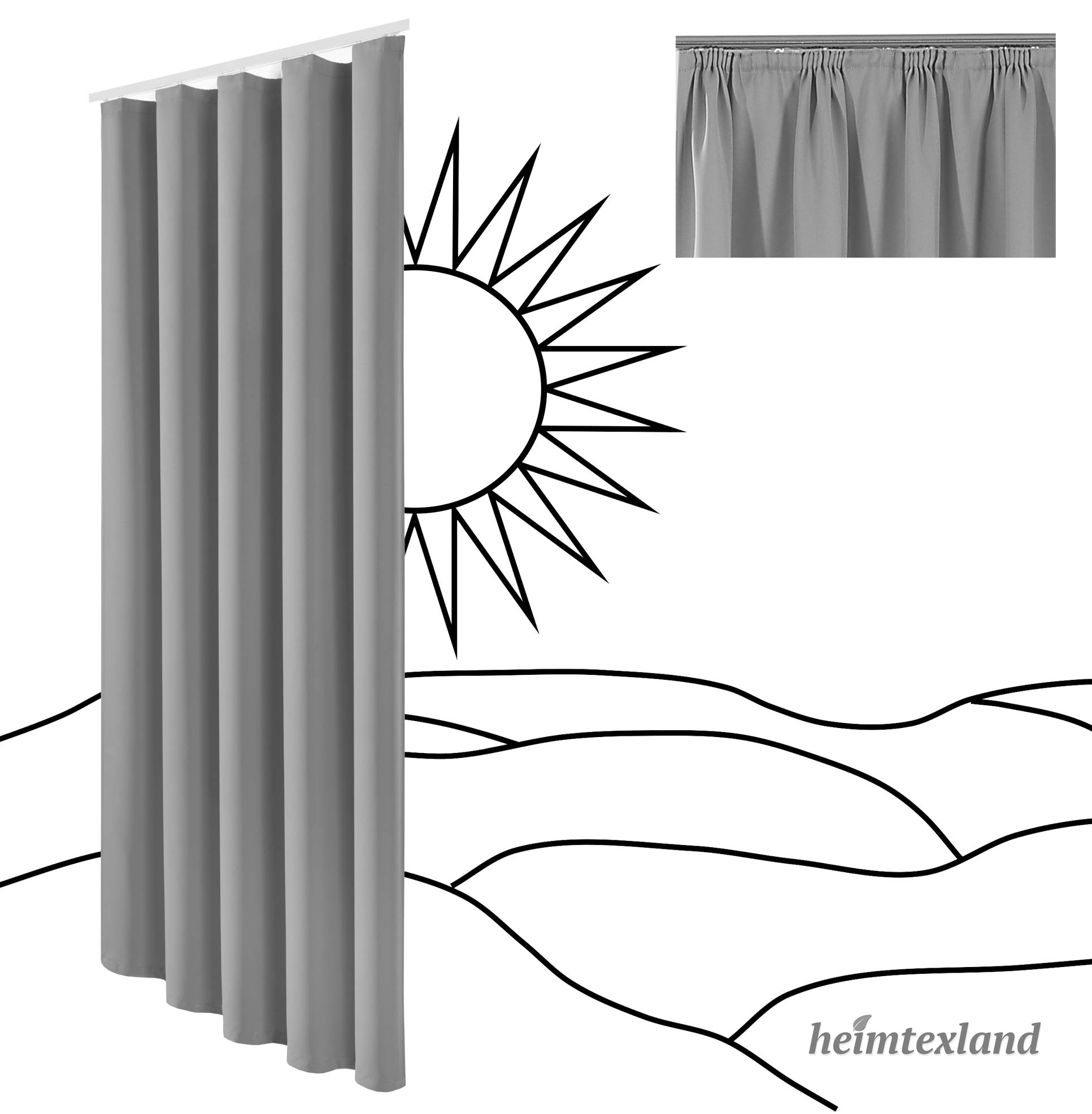 heimtexland Dekoschal Typ625 Vorhang 230x135 cm natur blickdicht