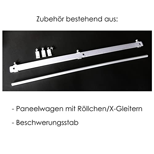 heimtexland Typ776 Schiebegardinen-Zubehör 60 cm Weiß Set