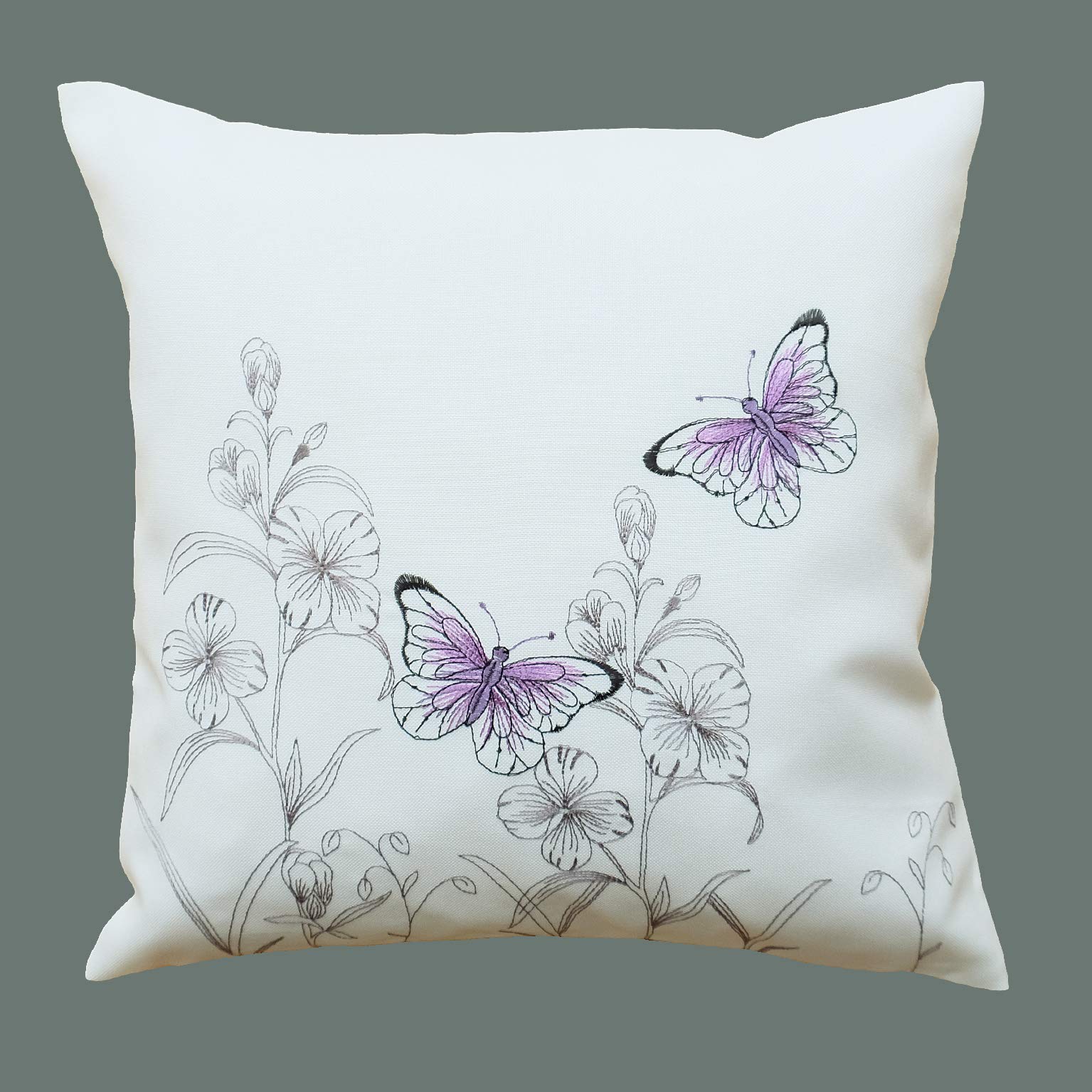 heimtexland Butterfly Typ680 Kissenhülle 40x40 lila bestickt
