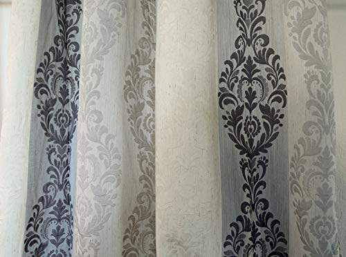 heimtexland Typ564 Ösenschal 245x140 Natur Silber blickdicht