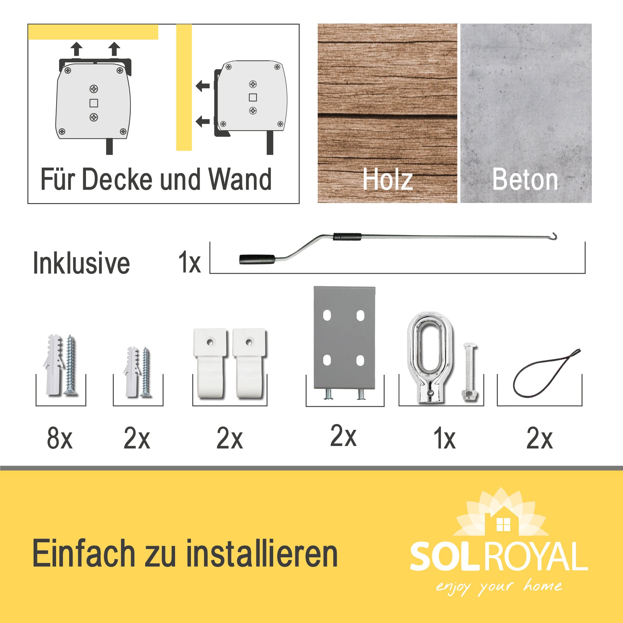 Sol Royal SolVision MS5 Senkrechtmarkise Beige 160x250 cm