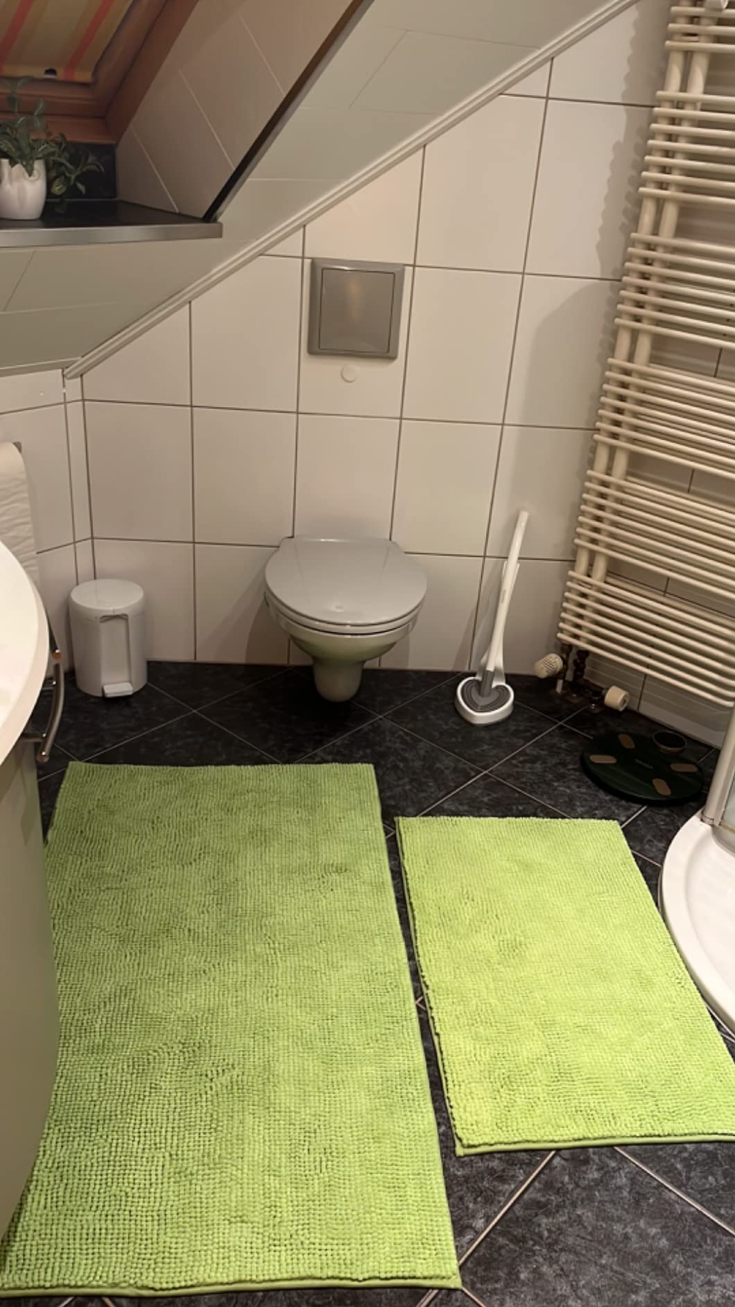 heimtexland Typ771 Badteppich 50x80 Grün Chenille saugstark