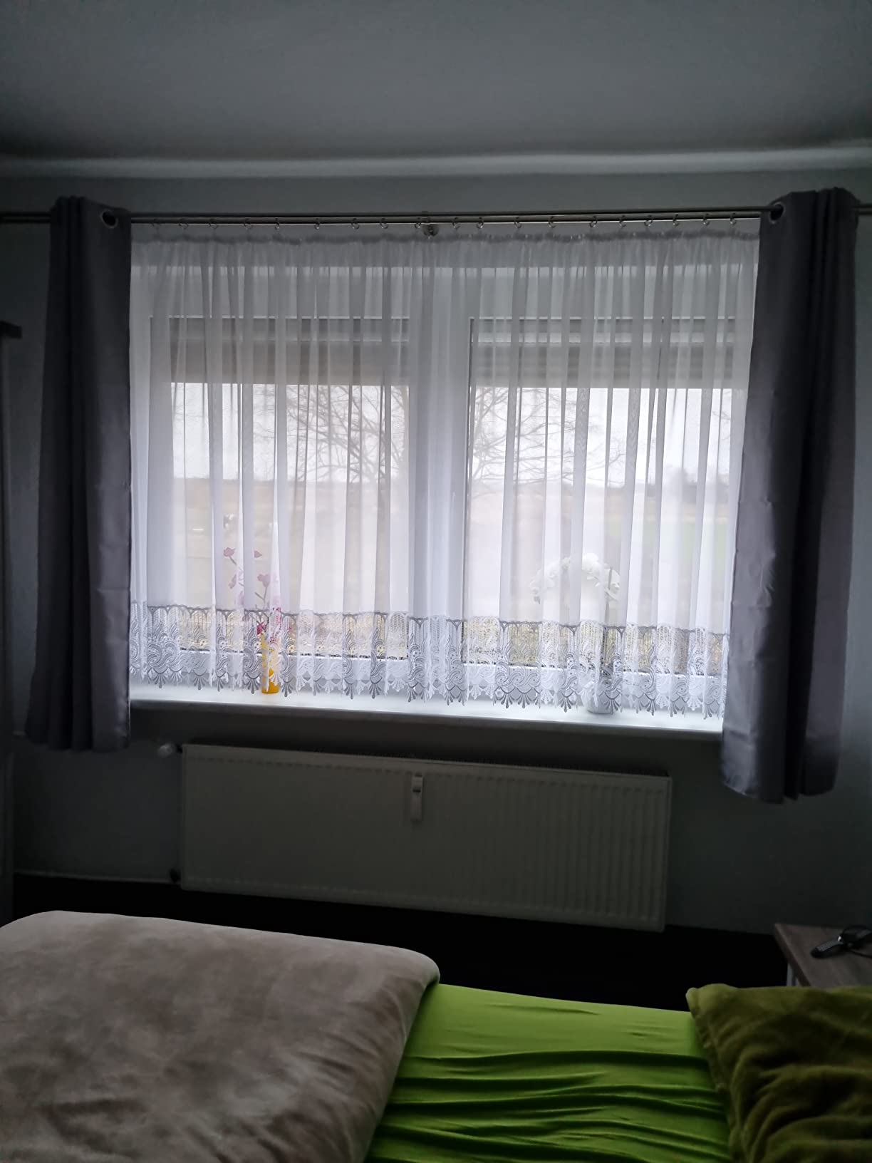 heimtexland Typ516 Store weiß 145x600 cm transparent