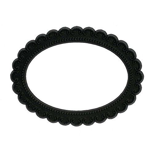 HAB & GUT Magnetbilderrahmen Oval Fotorahmen Schwarz magnetisch