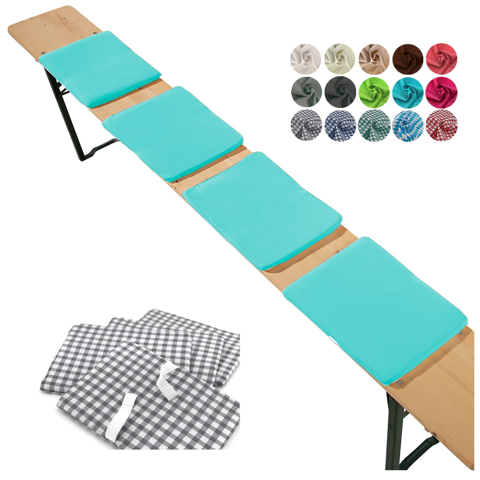 heimtexland Typ859 Sitzkissen 4er Set weiß 25x36 cm