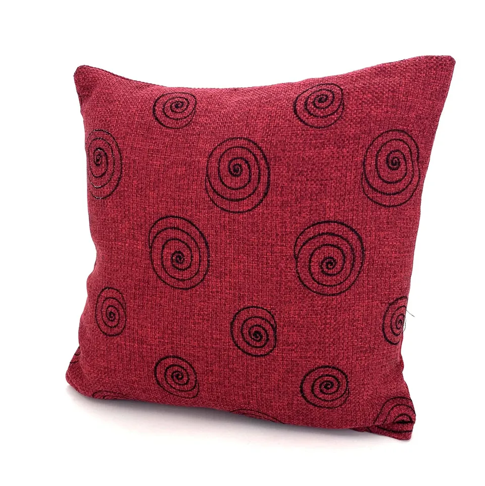 heimtexland Typ256 D1 Kissenbezug 45x45 cm rot Bouclé bestickt