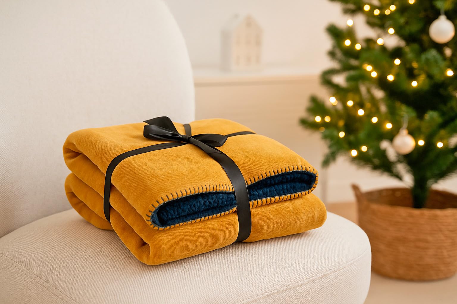 heimtexland Typ909 Kuscheldecke 150x200 Senfgelb Sherpa