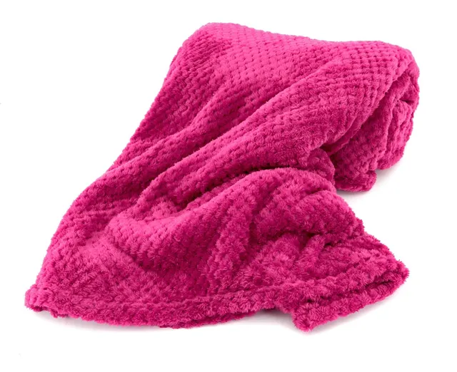 heimtexland Typ647 Kuscheldecke 200x155 Beere Waffel-Optik