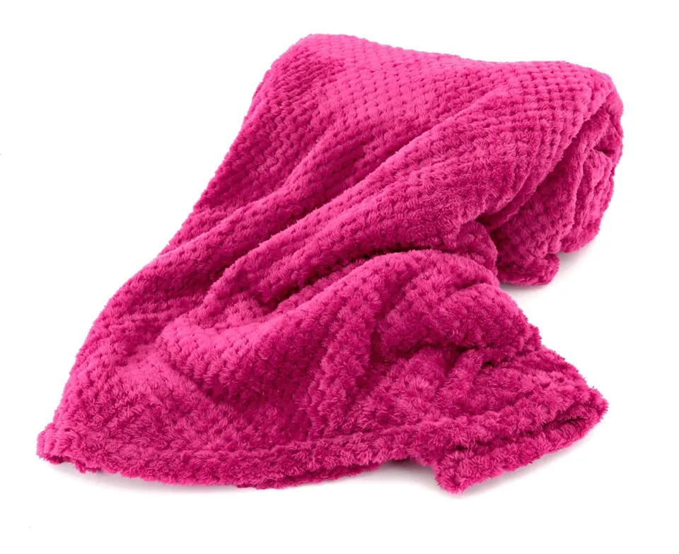 heimtexland Typ647 Kuscheldecke 200x155 Beere Waffel-Optik