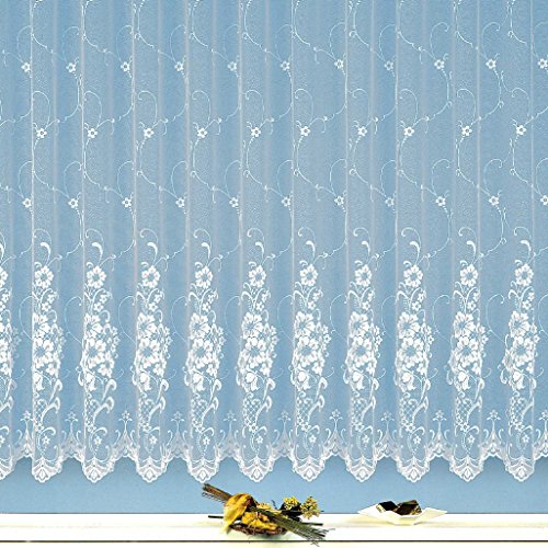 heimtexland Typ261 Store weiß 175x300 cm Jacquard Florentiner