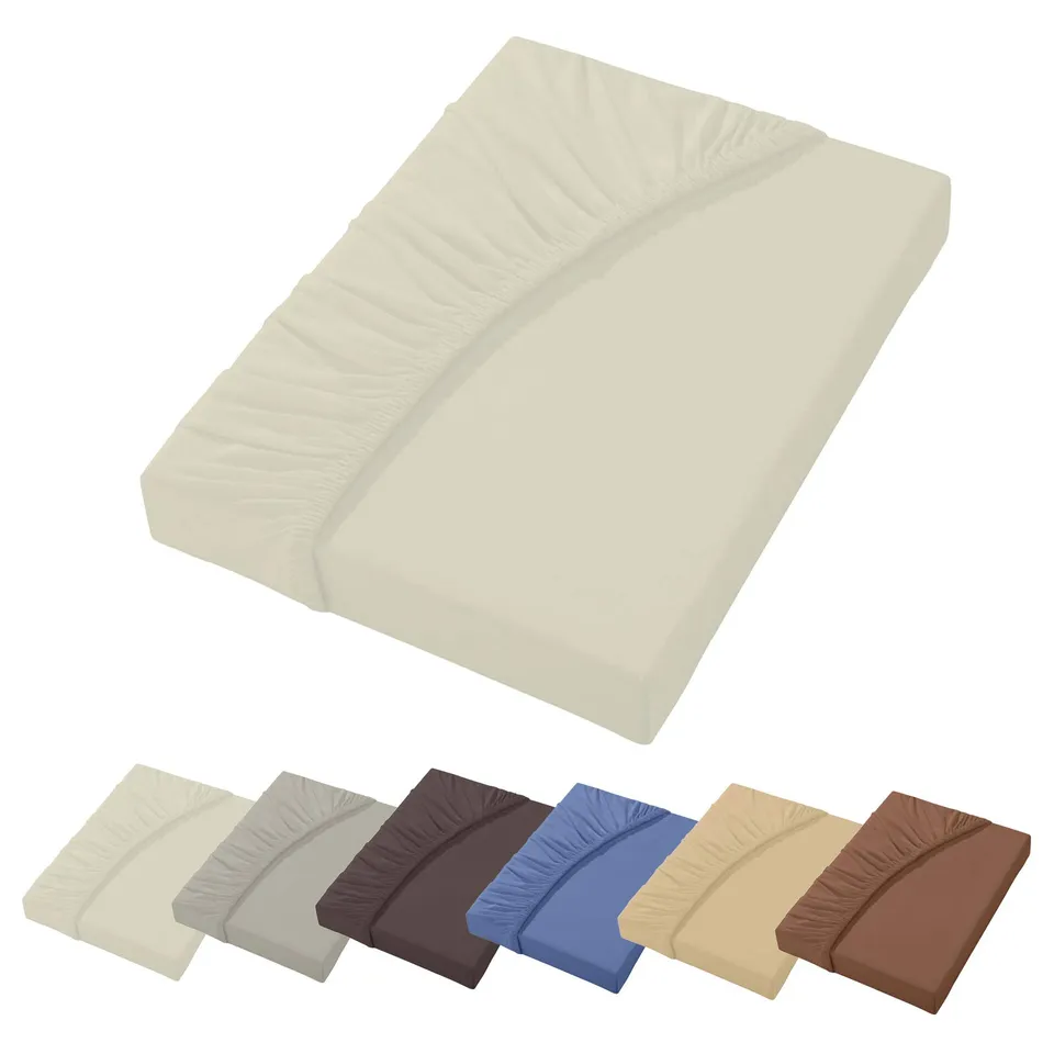 heimtexland Luxury Typ723 Spannbetttuch 150x200 Weiß blickdicht
