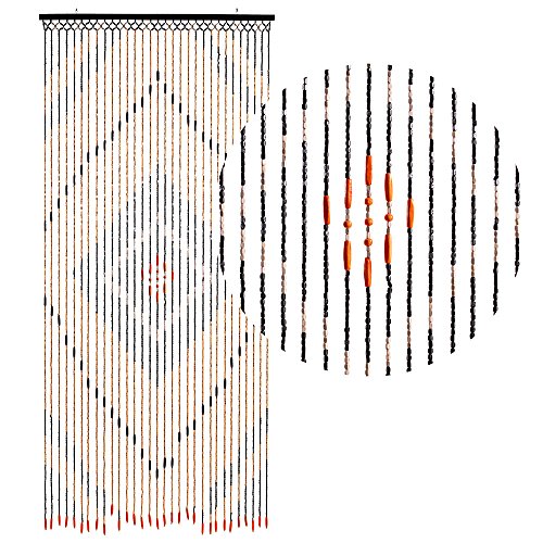 HAB & GUT DV0151 Türvorhang 90x200 cm Holz Braun