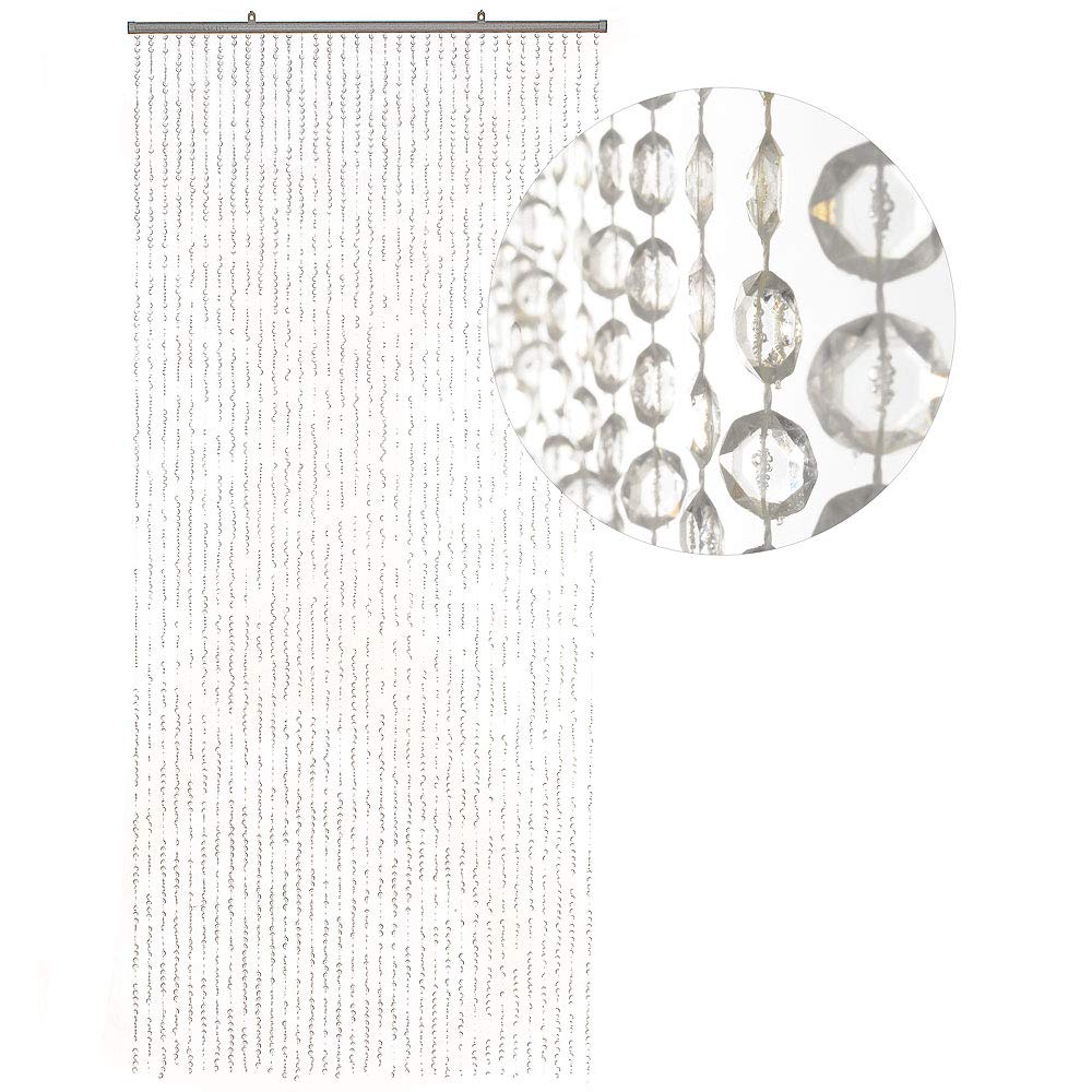 HAB & GUT DV0355 Türvorhang Diamanten Klar 90x200
