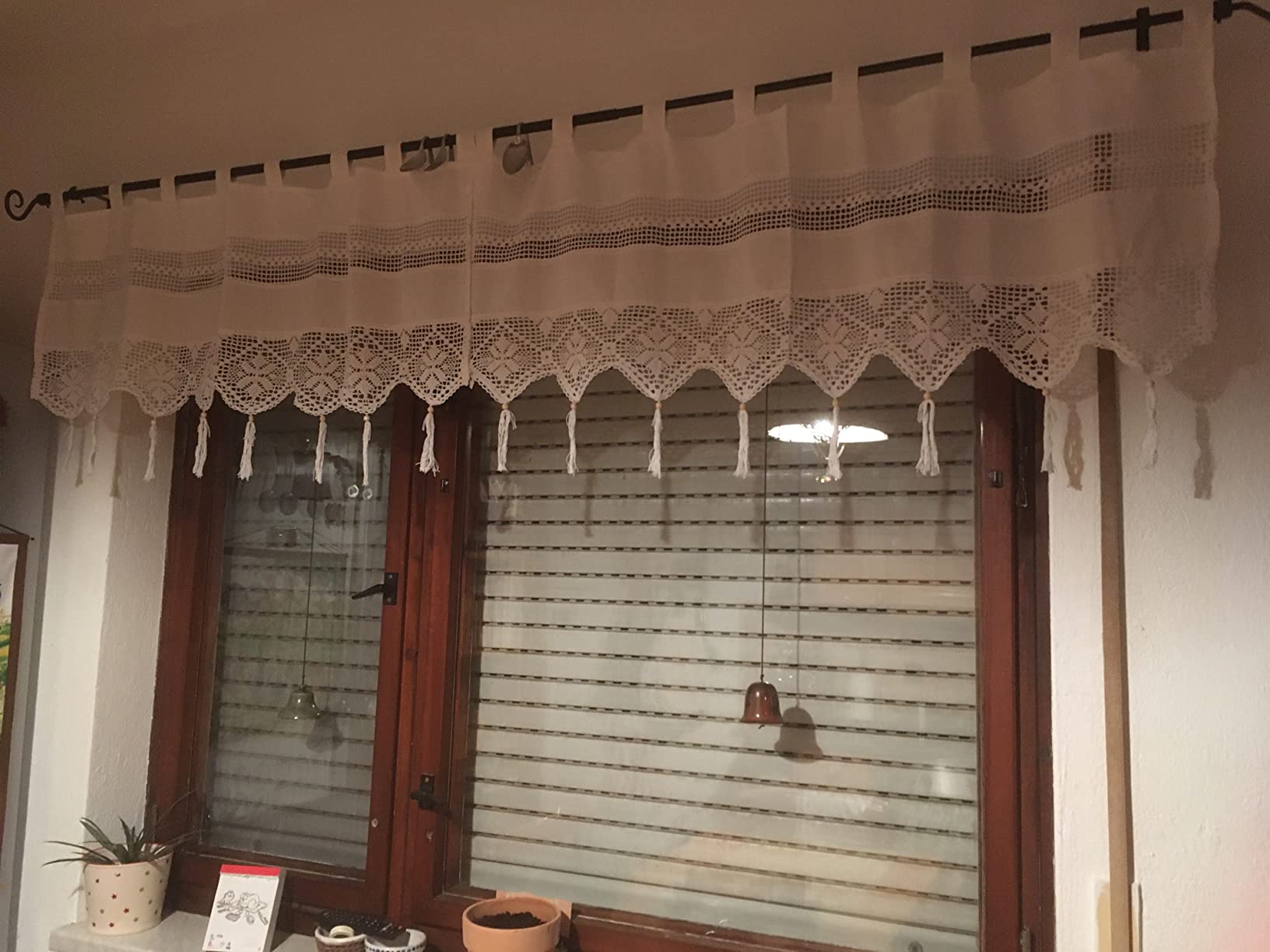 heimtexland Typ504 Scheibengardine Weiß 45x120 Baumwolle