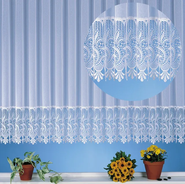 heimtexland Typ516 Store weiß 145x600 cm transparent