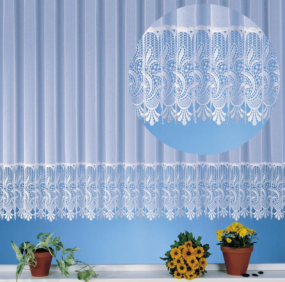 heimtexland Typ516 Store weiß 145x600 cm transparent