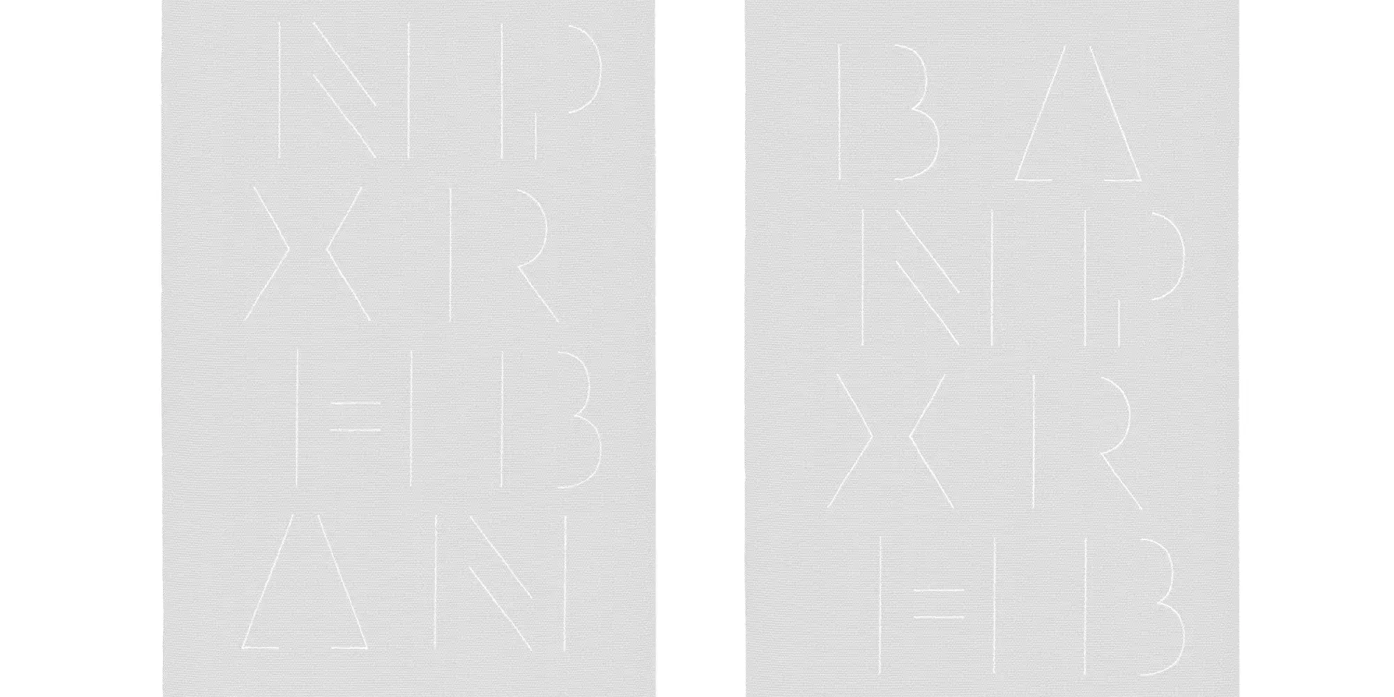 Création Baumann Laser Letters V Lamelle transluzent