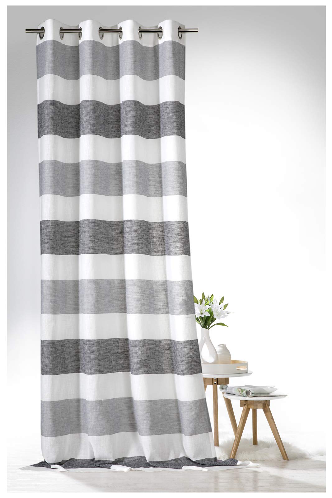 heimtexland Typ633 Ösenschal 245x140 cm Lila halbtransparent