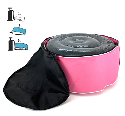 heimtexland Typ841 Outdoor Pouf Gelb aufblasbar Ø56 cm