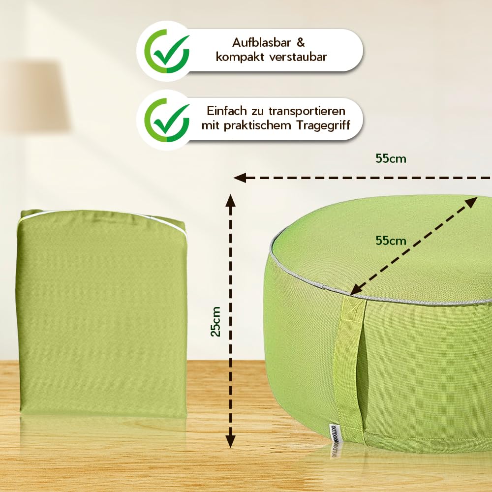 heimtexland Typ551 Pouf mint 55x25 cm wetterfest