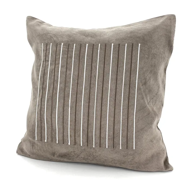 heimtexland Typ256 D5 Kissenhülle 40x40 cm Braun Wildleder-Optik