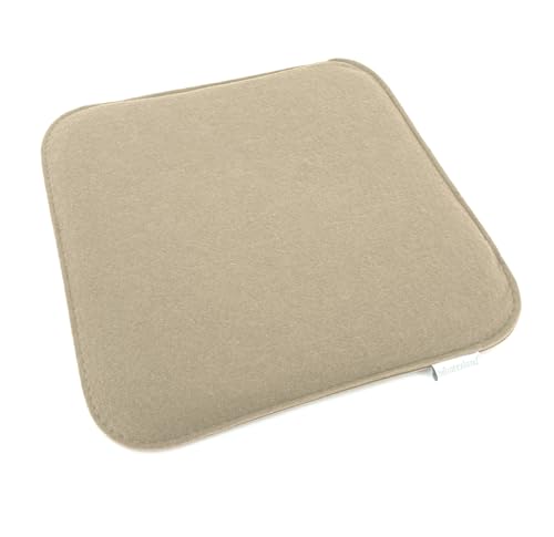 heimtexland Typ631 Sitzkissen Filz 35x35 cm Sand 2 Stück abwaschbar