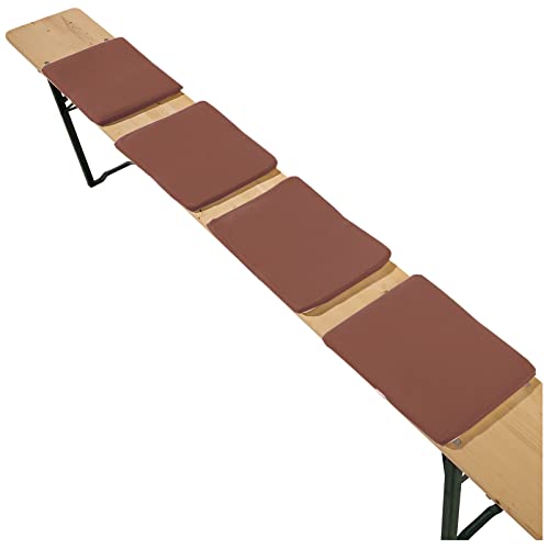 heimtexland Typ859 Sitzkissen 4er Set Braun Bierbank 25x36