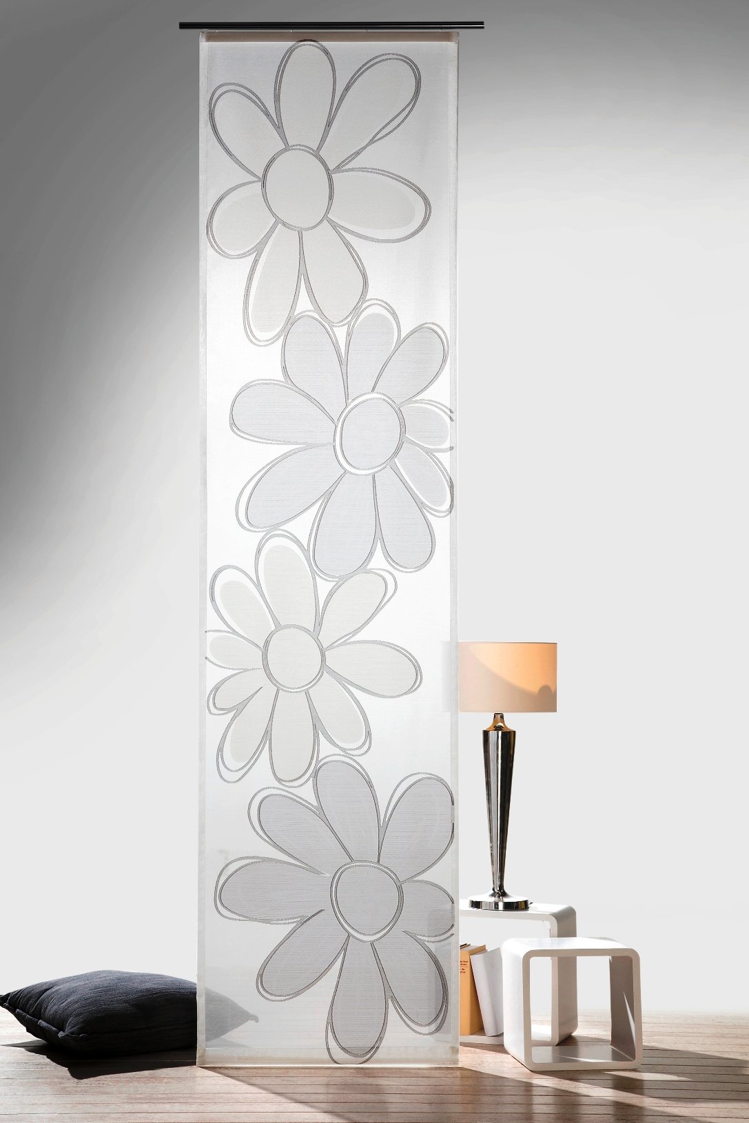heimtexland Typ569 Flächenvorhang Bordeaux 60x245 Blume