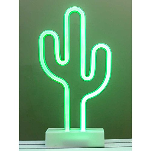 HAB & GUT L232 LED Kaktus Lampe Grün Neon 32cm