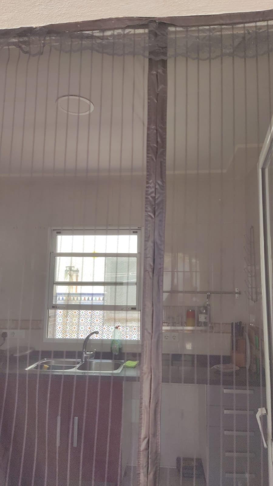 ARCOL Fliegengitter Balkontür 100x220 cm Magnet Grau-Weiß