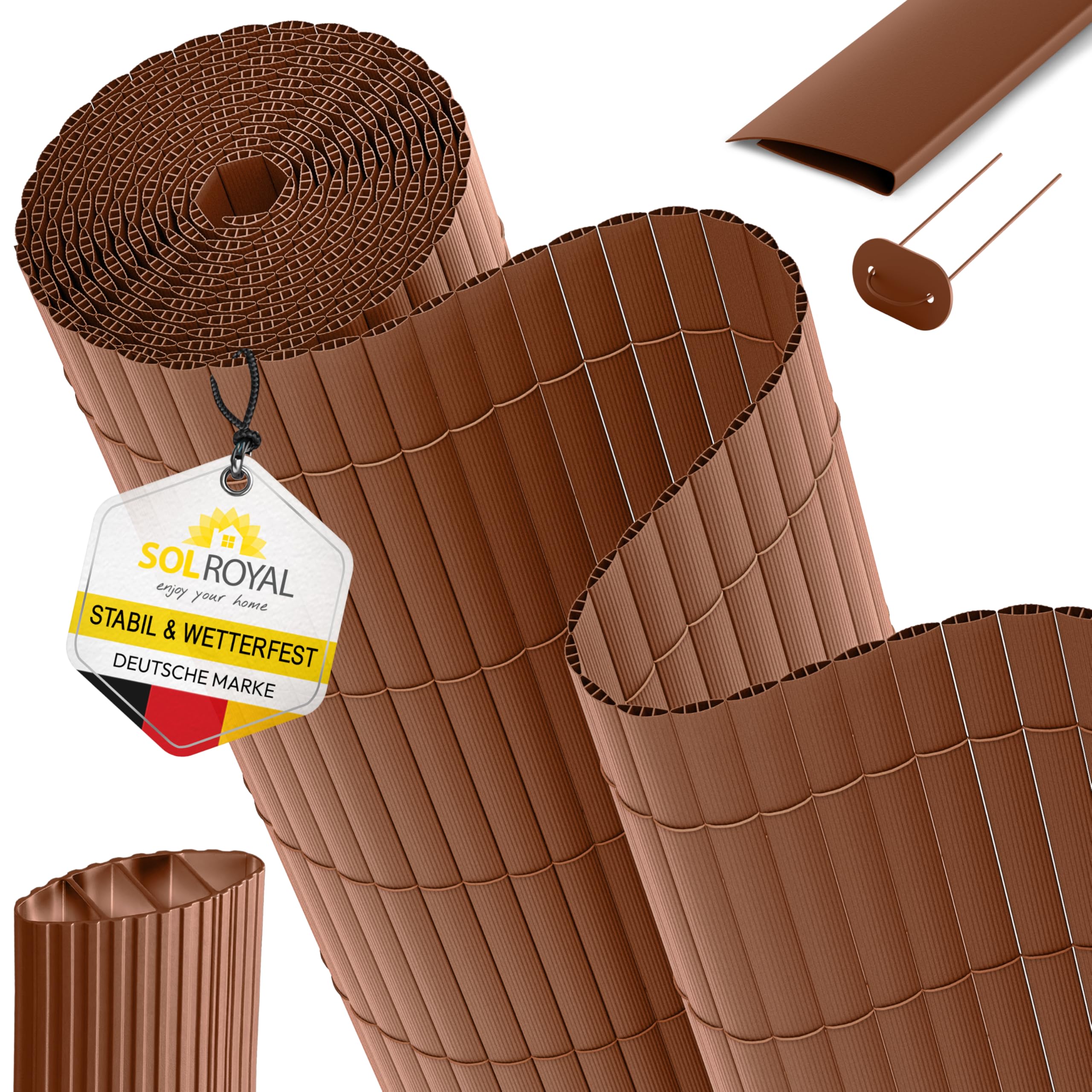 Sol Royal Sichtschutzmatte PVC mit Clips wetterfest