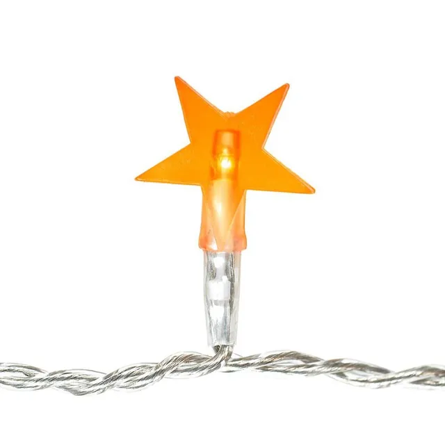 HAB & GUT L004-O Lichterkette Stern Orange 5 m