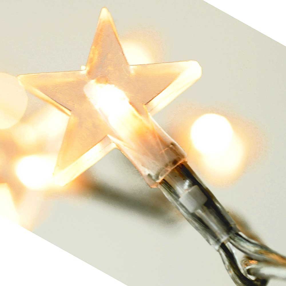 HAB & GUT L004-W Lichterkette Stern warmweiß 5 m
