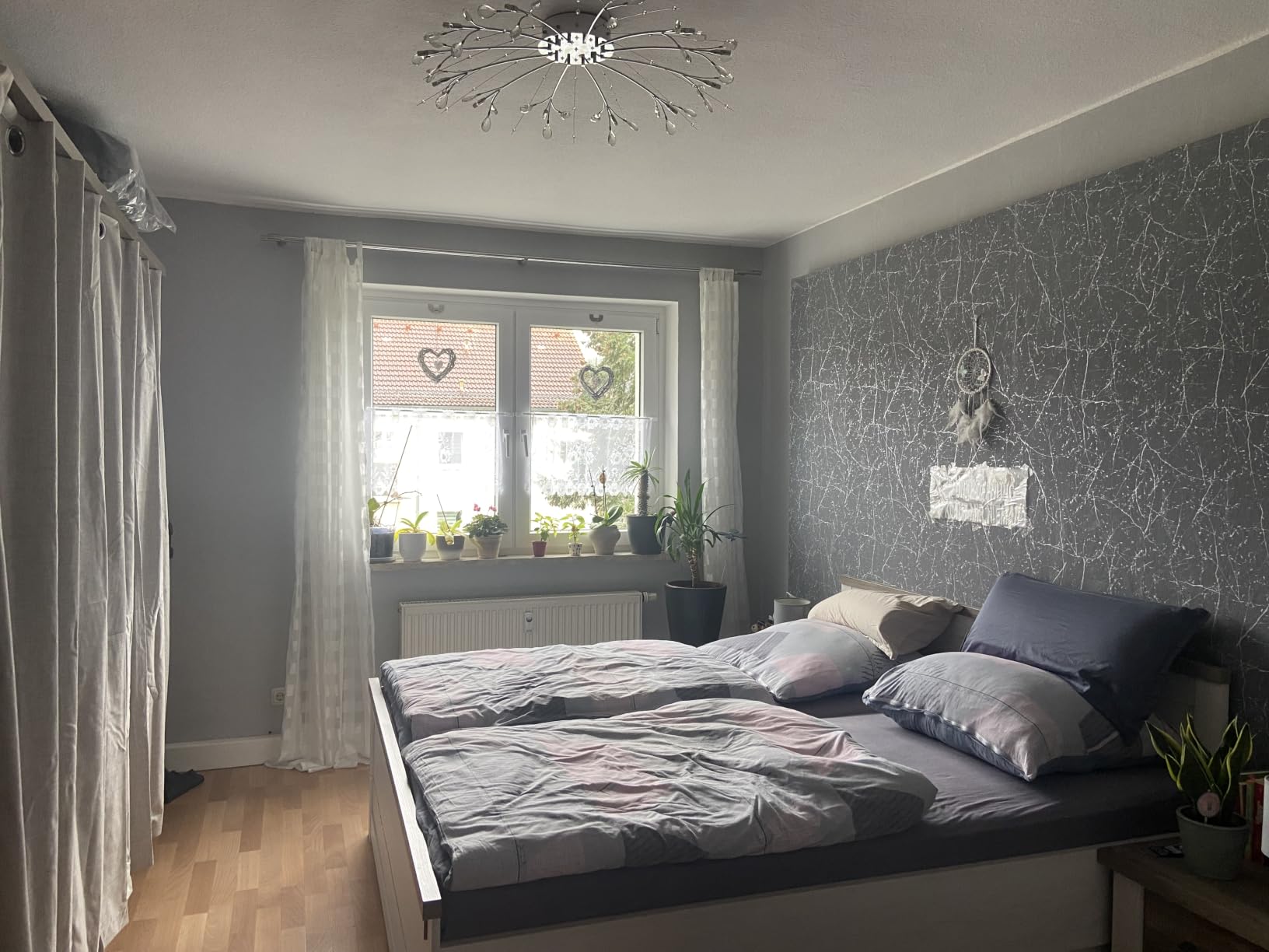 heimtexland Typ10 Scheibengardine 42x95 cm Weiß Jacquard