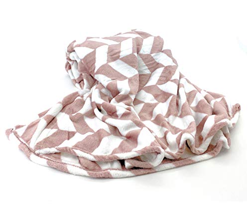 heimtexland Chevron Typ722 Kuscheldecke 200x150 altrosa Flanell