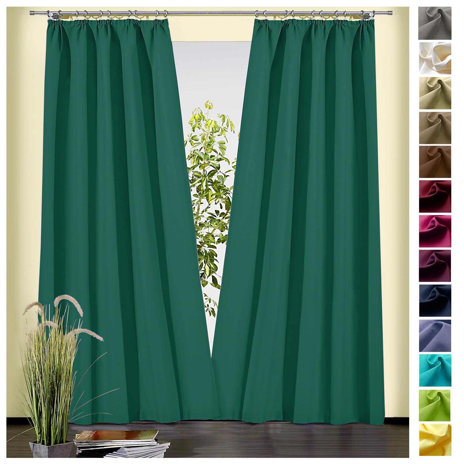 heimtexland Dekoschal Typ625 Vorhang 230x135 cm natur blickdicht