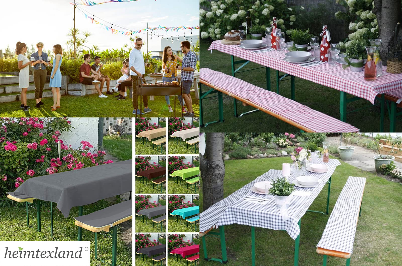 heimtexland Typ860 Hussen-Set 3-teilig Schwarz 70x220 cm