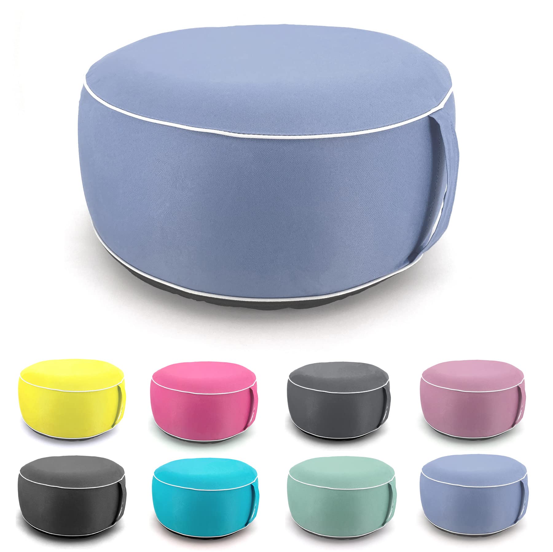 heimtexland Typ841 Outdoor Pouf Gelb aufblasbar Ø56 cm